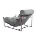 Modern Milo Baughman Fabric Lounge Chair dengan Ottoman